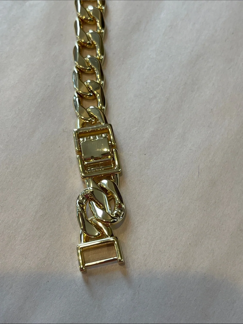 Gold Tone Chain Link Bracelet - Men’s  Accessory 11” inch long with extension